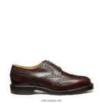茶色の Horween 5 アイ ギブソン ブローグ シューズ 62tv167 Solovair 男性